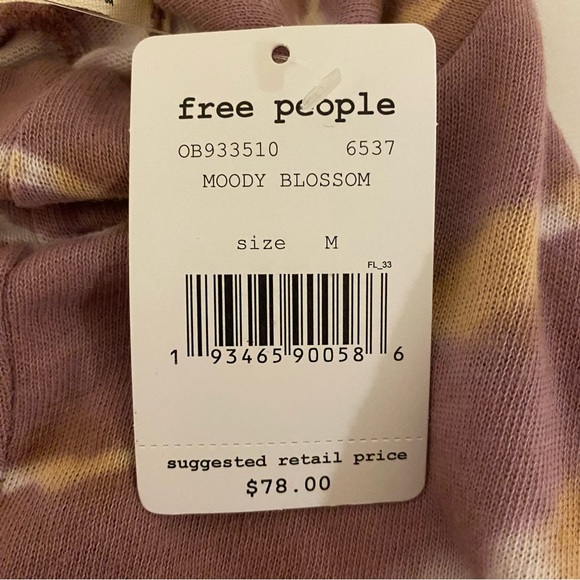 NWT We The Free Medium Moody Blossom Tie Dye Turtleneck Pullover - Picture 8 of 12